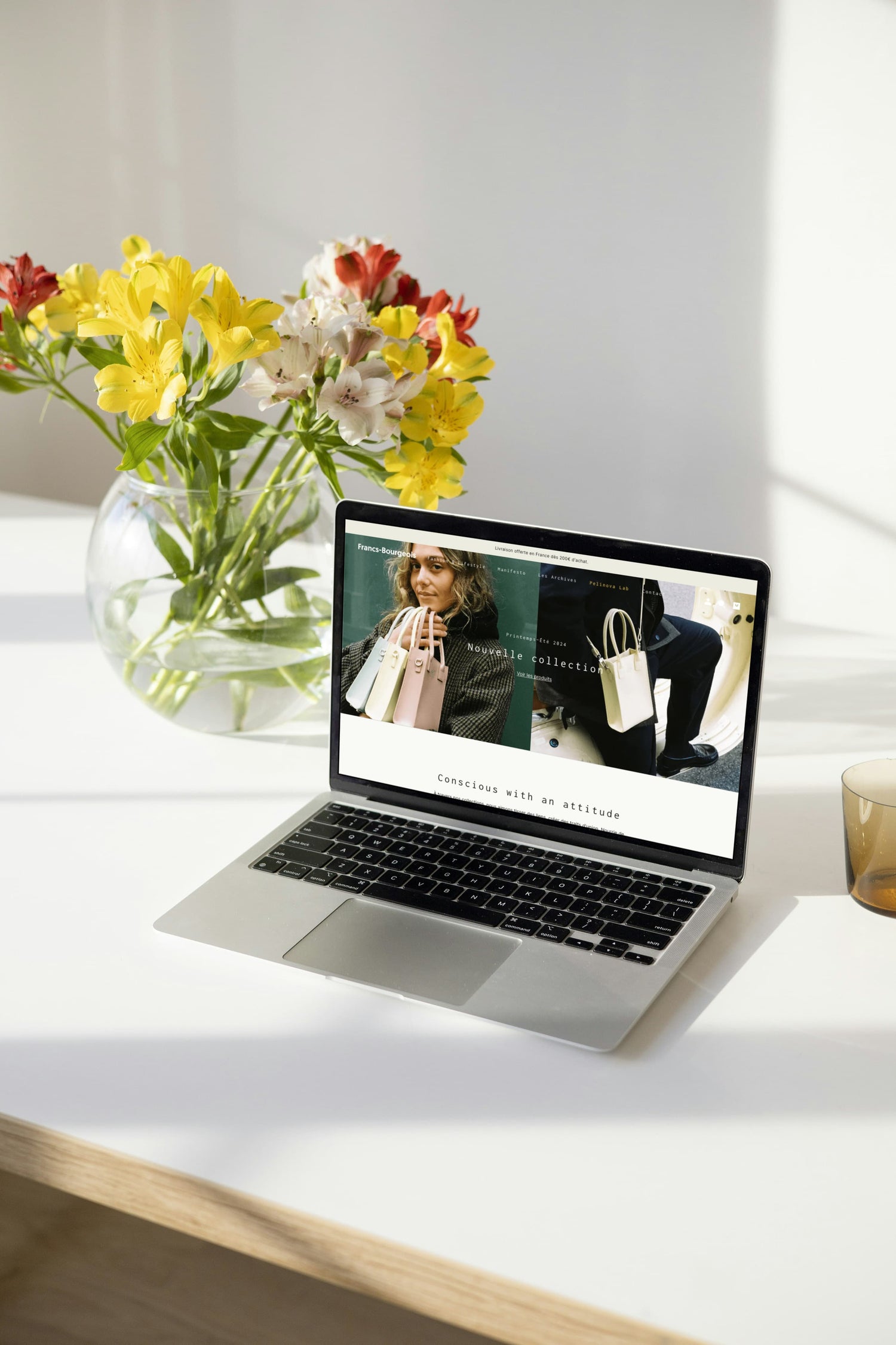 Page d'accueil du site internet Shopify de Francs-Bourgeois